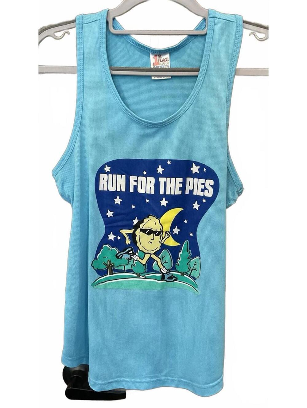 1st Place Sports Runner Womens Aqua Tank Top Size S